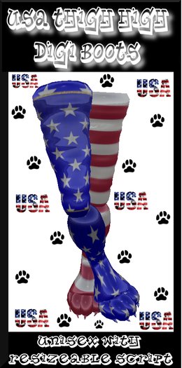 T&C USA Thigh High Digi Boots With resizerable script
