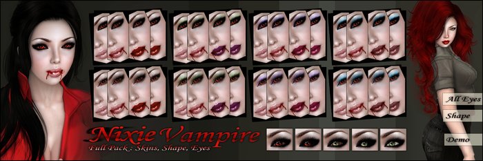 (TAS) Nixie Vampire Full Pack- skins, shape, eyes! 