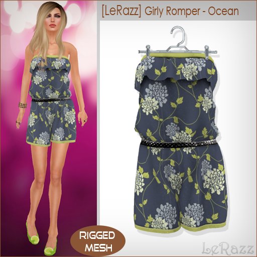[LeRazz] Girly Romper - Ocean (Rigged Mesh)