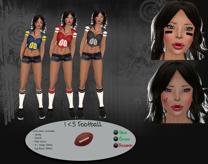 ::MOD:: I <3 Football - Women's (Black)