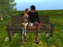 Garden Bench Couples: Natural (One of our many catalogue entries for Summer swings, trees, shrubs & landscape items)