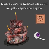 Halloween creepy eyeballs cake