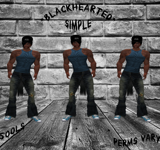 *Blackhearted* Simple*Light Blue*