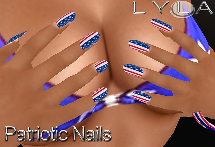 ! Lyla ! - Patriotic nails - sculpted nails set