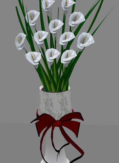 ::TheCandyShop:: Flowers: CALLA LILY POTTED PLANT W/ RED BOW (Mod)