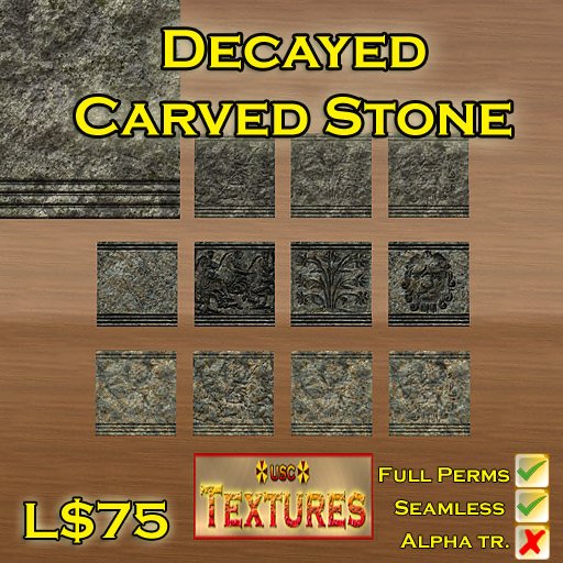 USC Textures - Decayed Carved Stone 