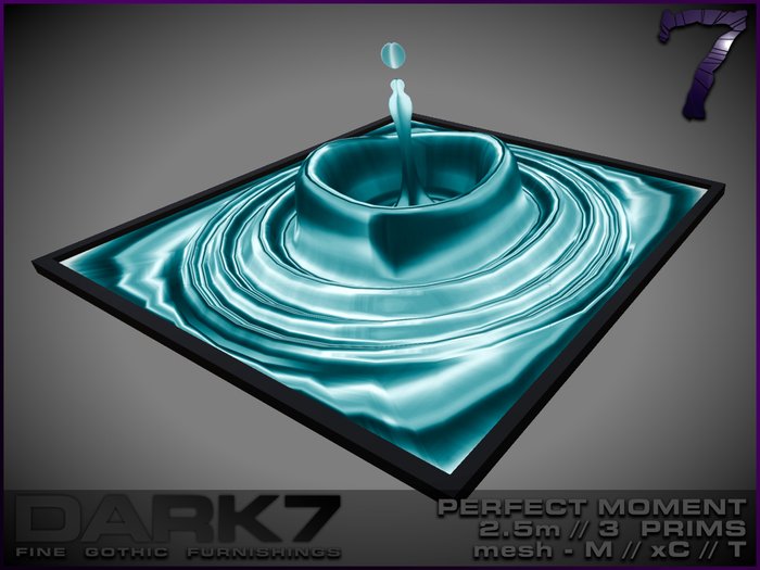 Dark 7: Perfect Moment  - L aqua water sculpture