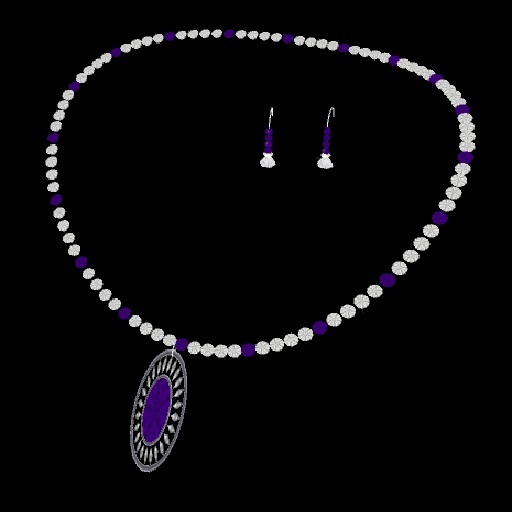 Diamond & Amethyst Necklace/Earring Set