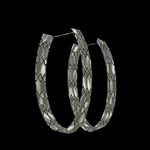 Big Thick Hoop Earrings-Chrome