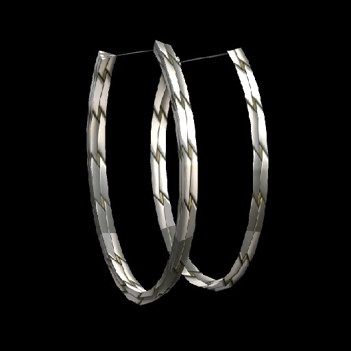 Big Thick Hoop Earrings-Silver & Gold
