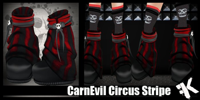 FK! - CarnEvil Circus Stripe Boots