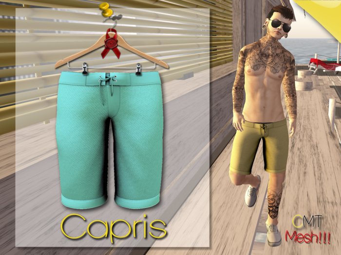 .::[NerdMonkey*Clothes] - [capris turquoise]::.