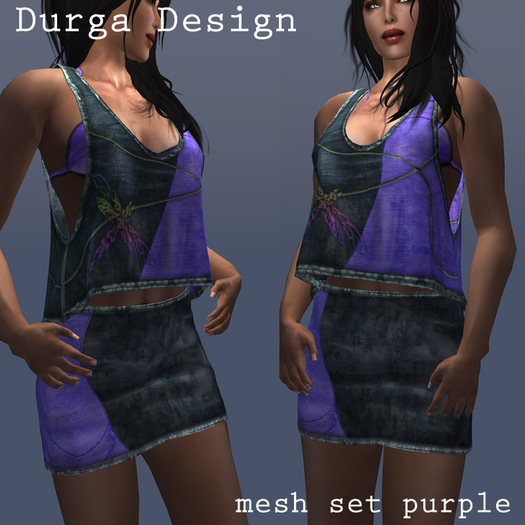 Mesh top purple, Durga Design