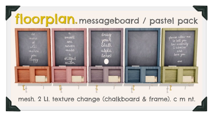 floorplan. - messageboard / pastel [ boxed ]