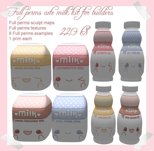 Full Perms Cute milk kit for builders