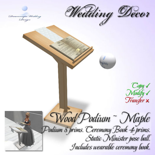 Podium with ceremony book [Maple] (Boxed)