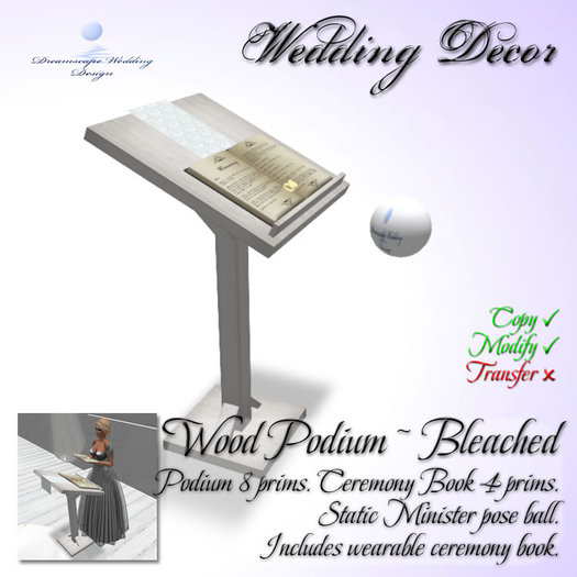 Podium with ceremony book [Bleached] (Boxed)
