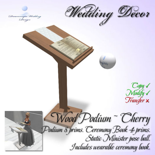 Podium with ceremony book [Cherry] (Boxed)