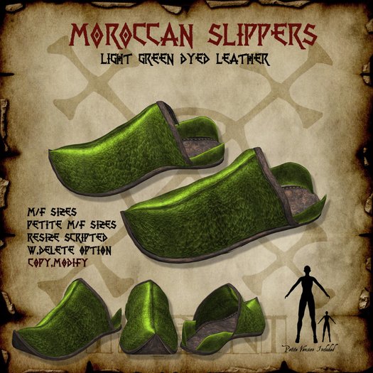Moroccan Slippers [L.Green] 