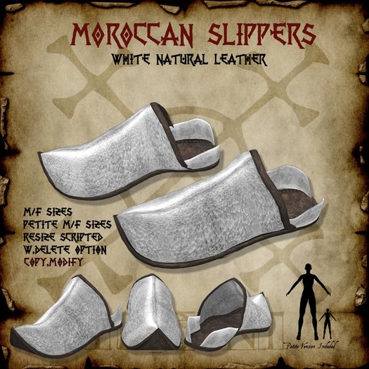 Moroccan Slippers [White] 