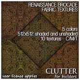 Clutter for Builders - Renaissance Brocade Fabric Textures