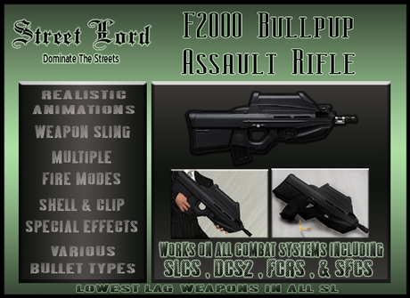 Second Life Marketplace - F2000 Assault Rifle Street Lord Weapon