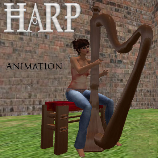 3 Prim Harp Animated w/Sound C/M