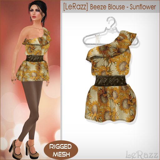 [LeRazz] Breeze Blouse - Sunflower (Rigged Mesh)