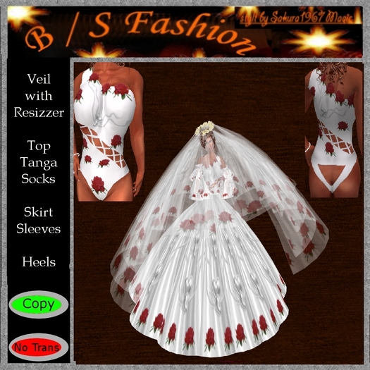 White Roses Wedding Gown