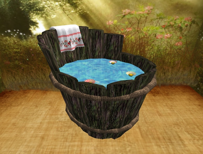 (SD)back to nature*Rustic bath tub*