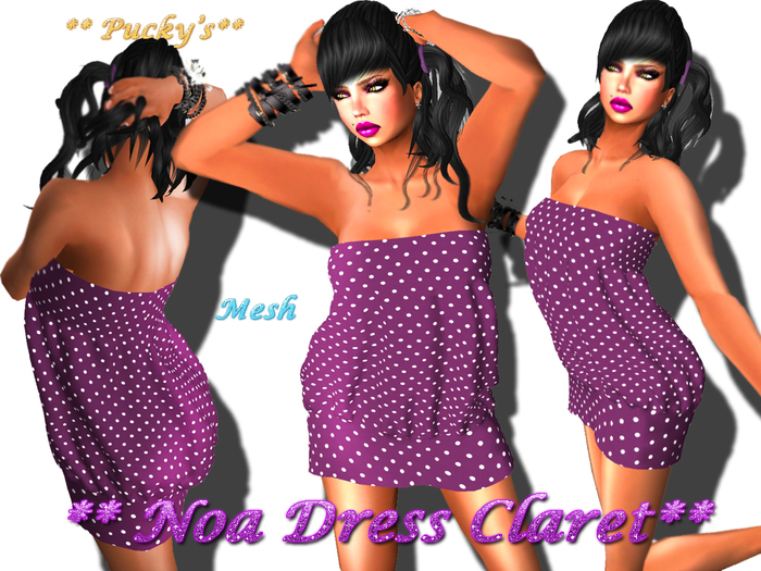 ** Noa Dress Claret** box