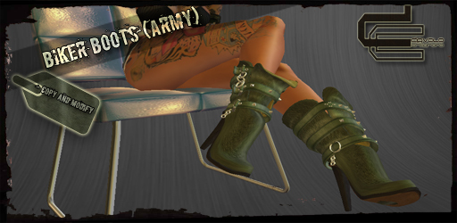 [dc] Biker Boots [army]