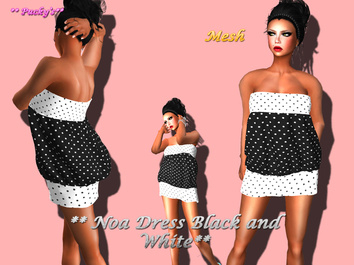 ** Noa Dress Black and White** BOX