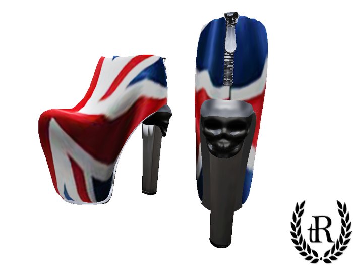 The Rove - Skull head shoes UK flag