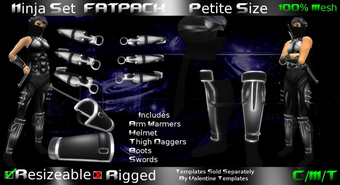 EVO -Ninja Set Fatpack (Petite) Boxed 