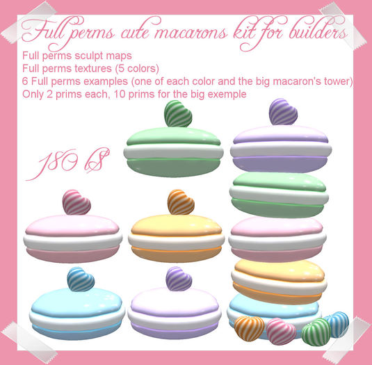 Full Perms Cute macarons kit for builders