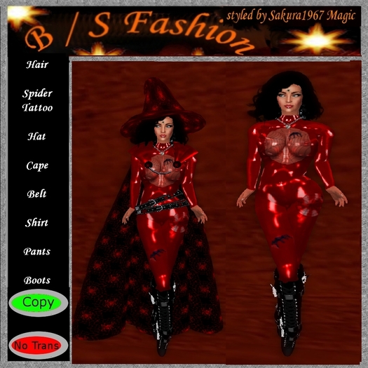 Red Latex Spider Witch