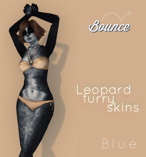 BOUNCE / Furry skins LEOPARD / Blue