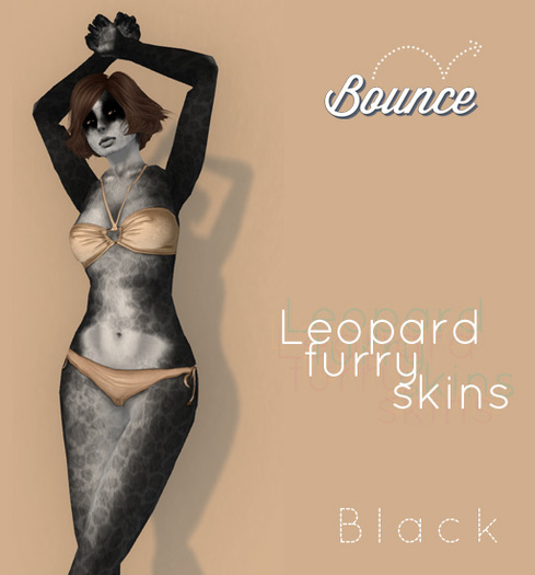 BOUNCE / Furry skins LEOPARD / Black