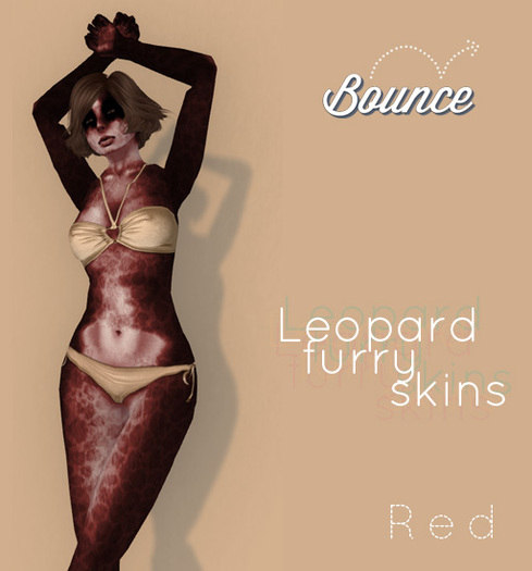 BOUNCE / Furry skins LEOPARD / Red