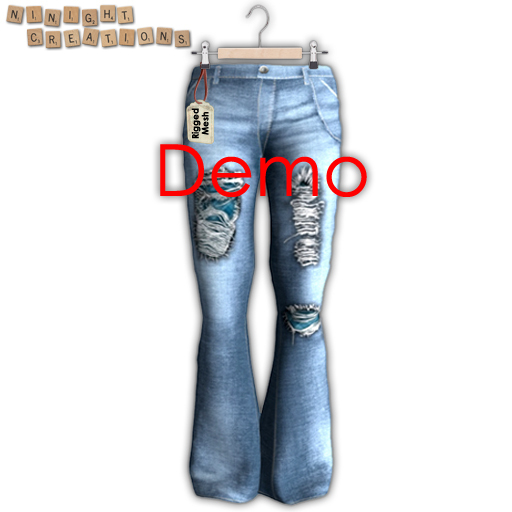 NN Mesh Ripped Jeans Pants [DEMO]