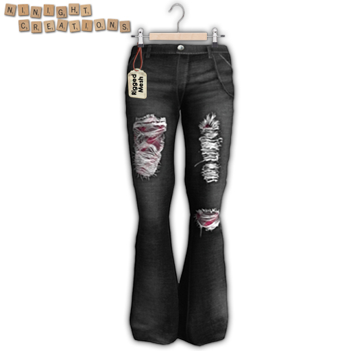 NN Mesh Ripped Jeans Pants 2