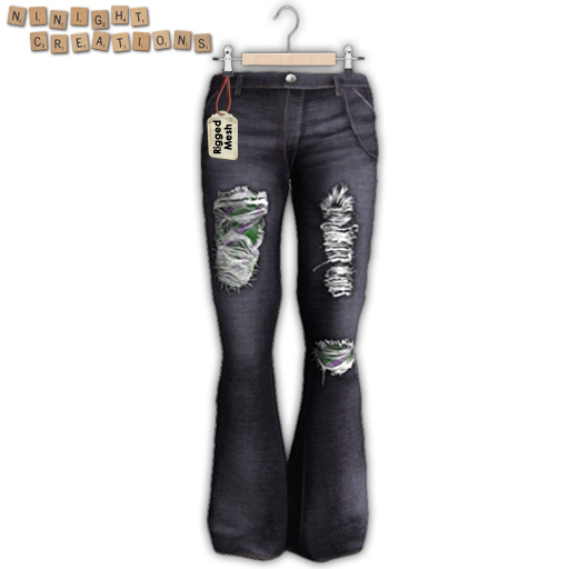 NN Mesh Ripped Jeans Pants 3