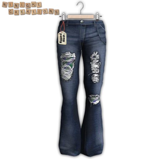 NN Mesh Ripped Jeans Pants 4
