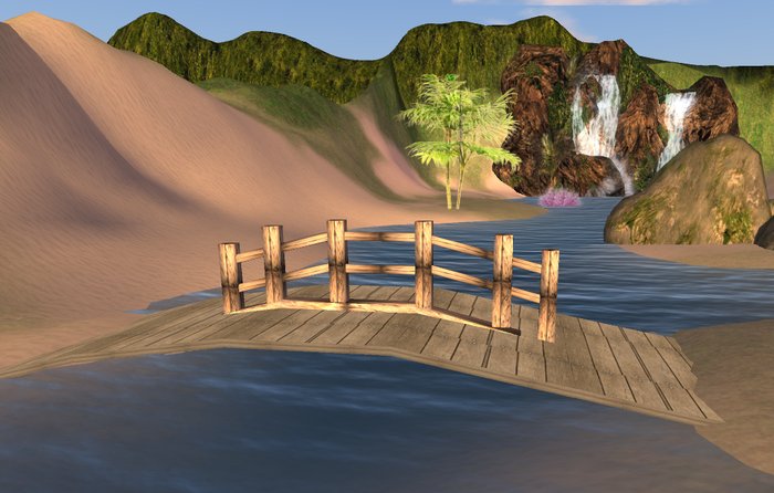 Simple wood bridge 