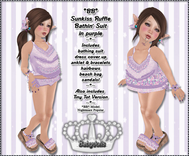 *BB* Sunkiss Ruffle Bathing Suit - purple
