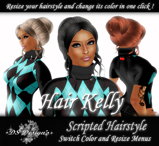 ** DS Design's ** SCRIPTED HAIR - KELLY - ALL SHADES PACK