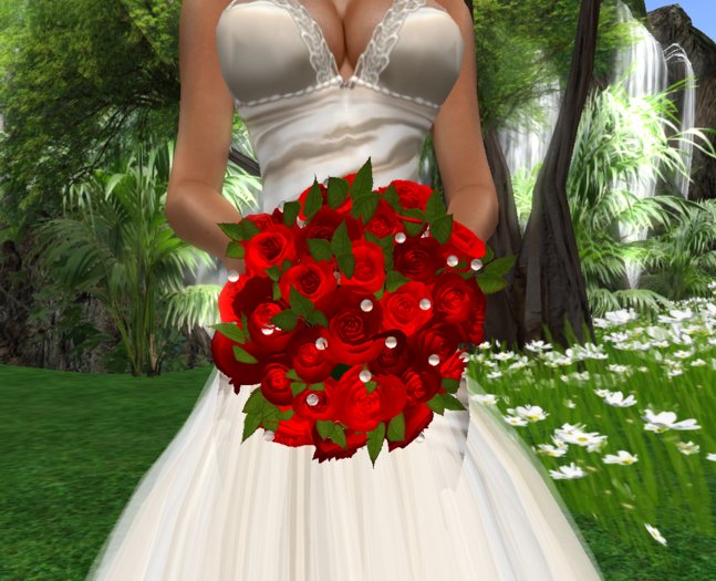 BRIDAL BOUQUET-ROUGE PERLS*