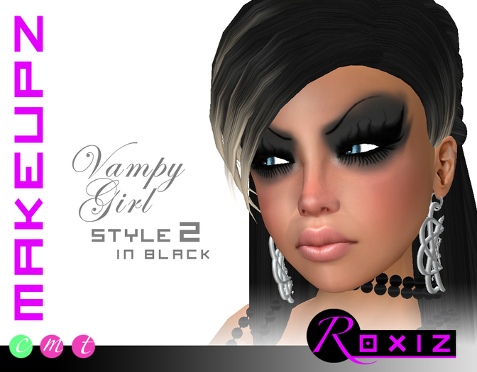 ROXIZ... MAKEUPZ > Vampy Girl Style 2 in Black