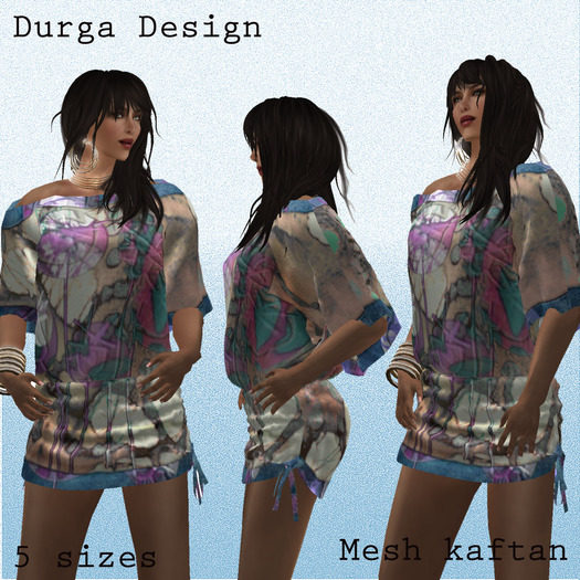 MESH KAFTAN BLUE, Durga Design